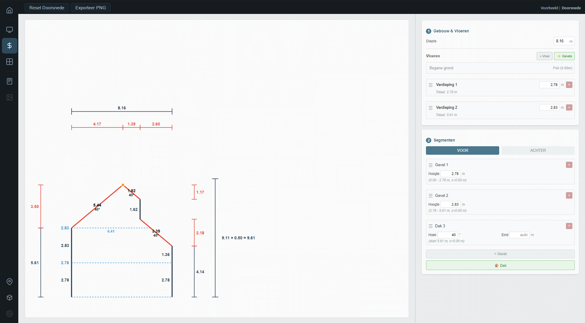 Screenshot Doorsnede